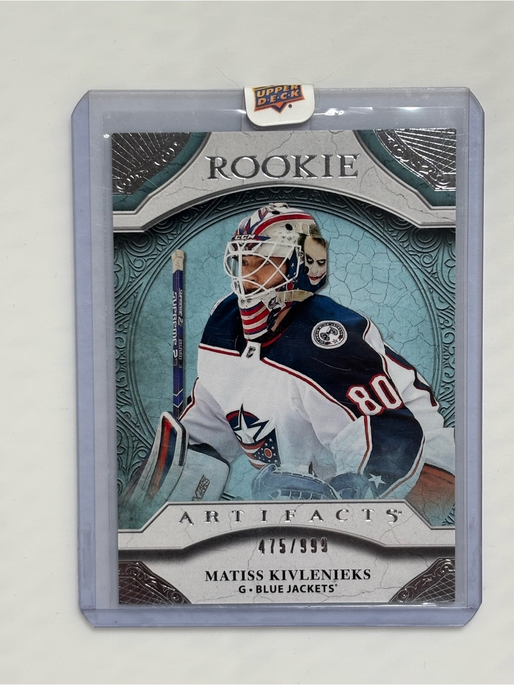 Matiss Kivlenieks 2020-21 UD Artifacts Rookie RC /999 #RED189 Blue Jackets